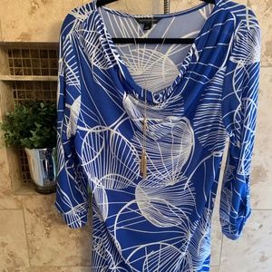 Banana Republic blue/white print dress